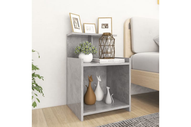 sengeborde 2 stk. 40x35x60 cm spånplade betongrå - Grå - Møbler - Borde - Aflastningsbord - Sengebord