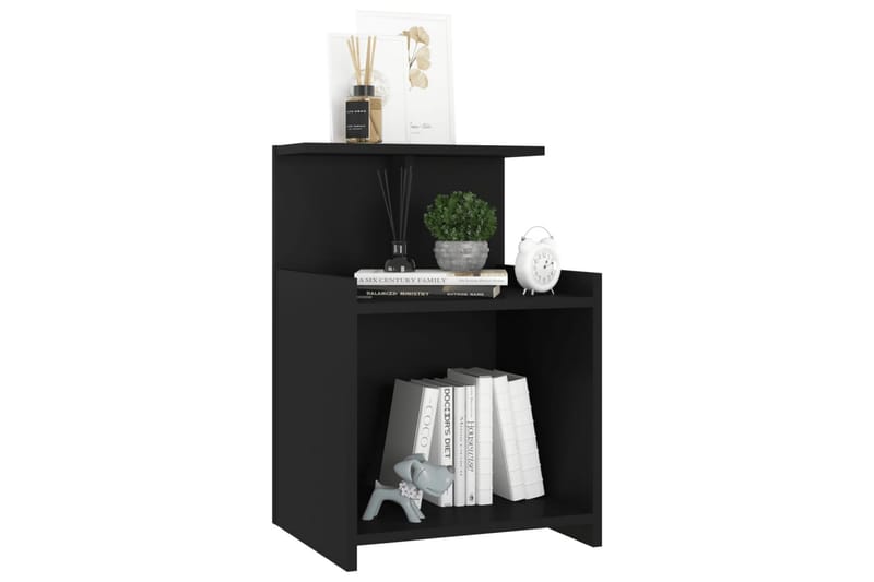 sengeborde 2 stk. 40x35x60 cm spånplade sort - Sort - Møbler - Borde - Aflastningsbord - Sengebord