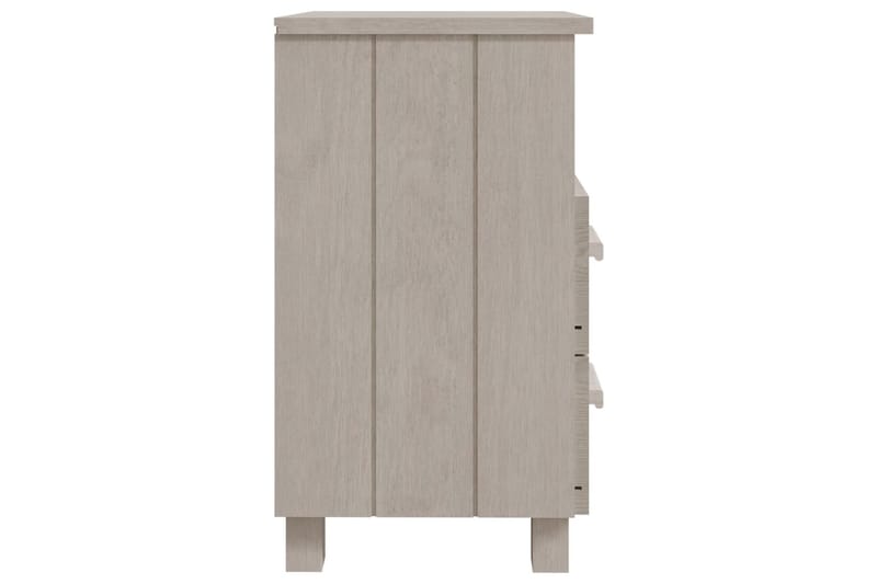 sengeborde 2 stk. 40x35x62 cm massivt fyrretræ hvid - Hvid - Sengebord