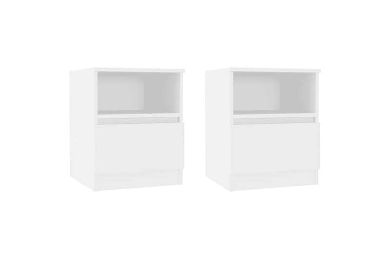 sengeborde 2 stk. 40x40x50 cm spånplade hvid - Hvid - Møbler - Borde - Aflastningsbord - Sengebord
