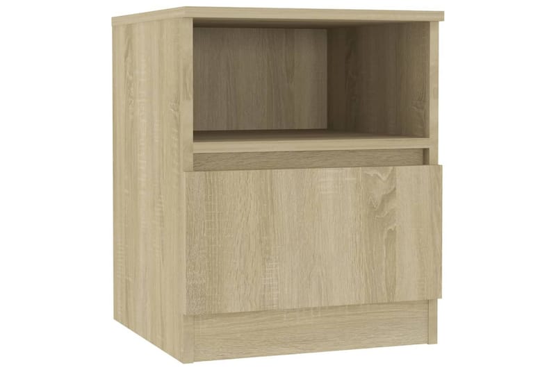 sengeborde 2 stk. 40x40x50 cm spånplade sonoma-eg - Brun - Sengebord