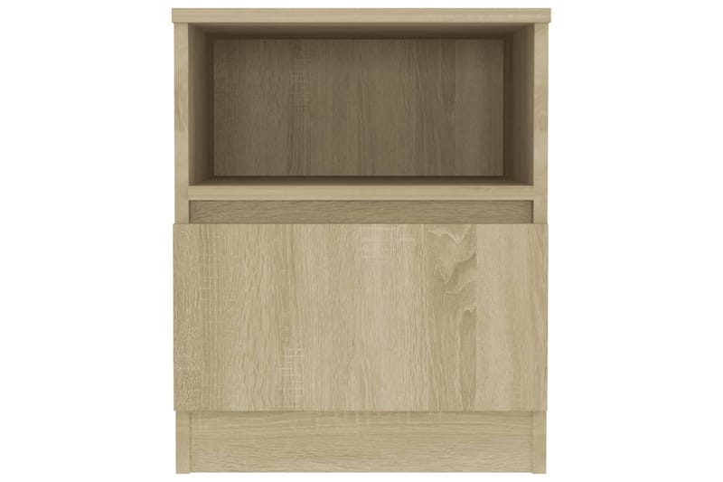 sengeborde 2 stk. 40x40x50 cm spånplade sonoma-eg - Brun - Møbler - Borde - Aflastningsbord - Sengebord