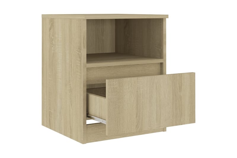 sengeborde 2 stk. 40x40x50 cm spånplade sonoma-eg - Brun - Sengebord