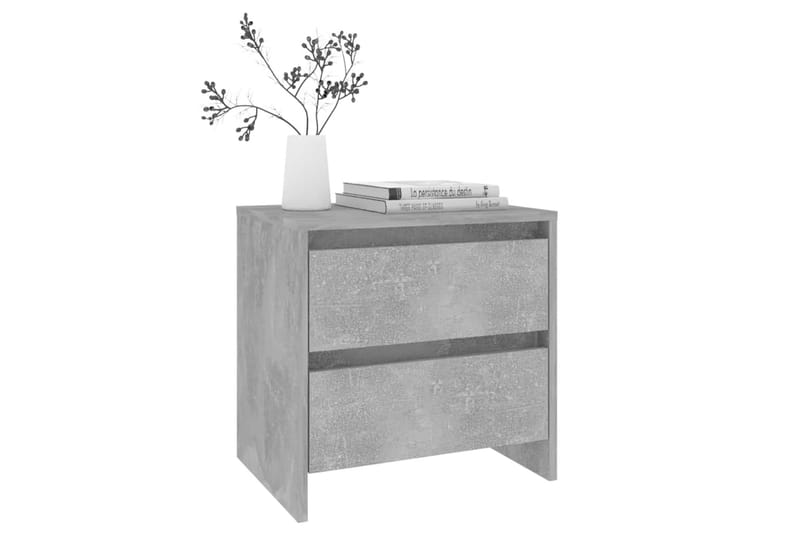 sengeborde 2 stk. 45x34,5x44,5 cm spånplade betongrå - Grå - Møbler - Borde - Aflastningsbord - Sengebord