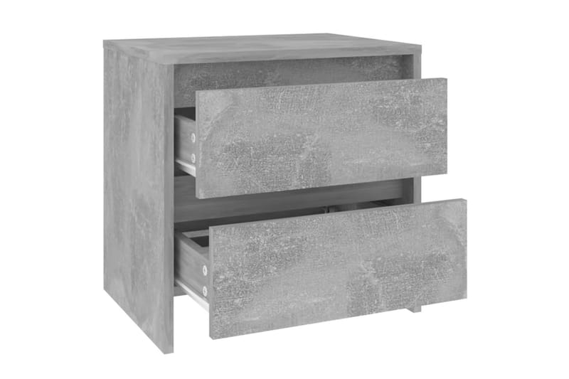 sengeborde 2 stk. 45x34,5x44,5 cm spånplade betongrå - Grå - Møbler - Borde - Aflastningsbord - Sengebord