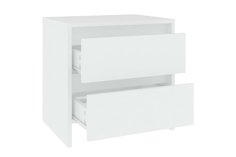 sengeborde 2 stk. 45x34,5x44,5 cm spånplade hvid - Hvid - Møbler - Borde - Aflastningsbord - Sengebord
