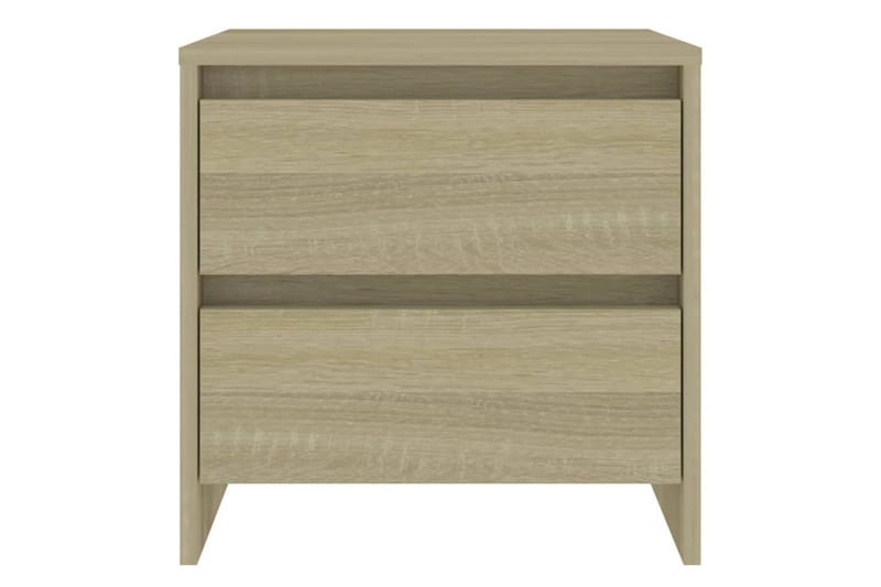 sengeborde 2 stk. 45x34,5x44,5 cm spånplade sonoma-eg - Brun - Møbler - Borde - Aflastningsbord - Sengebord