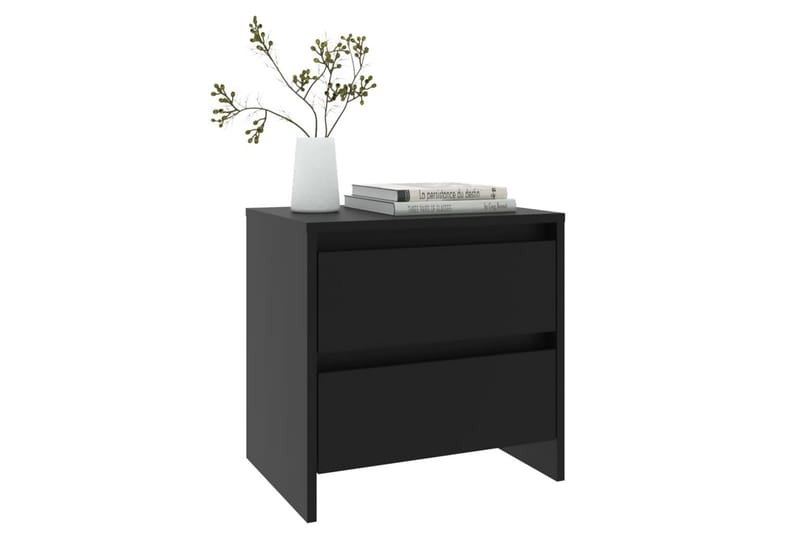sengeborde 2 stk. 45x34,5x44,5 cm spånplade sort - Sort - Møbler - Borde - Aflastningsbord - Sengebord