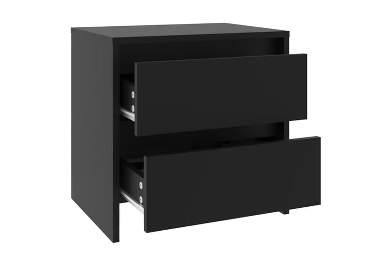 sengeborde 2 stk. 45x34,5x44,5 cm spånplade sort - Sort - Møbler - Borde - Aflastningsbord - Sengebord