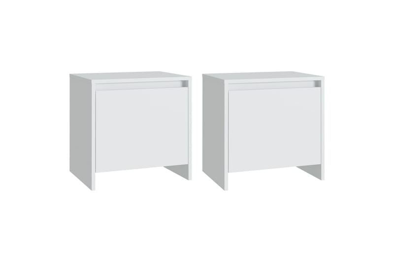 sengeborde 2 stk. 45x34x44,5 cm spånplade hvid - Hvid - Sengebord