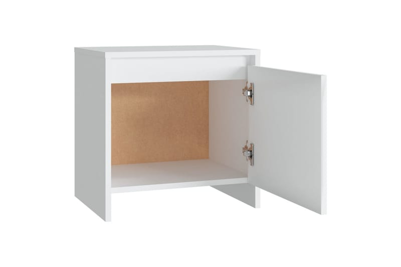 sengeborde 2 stk. 45x34x44,5 cm spånplade hvid - Hvid - Sengebord