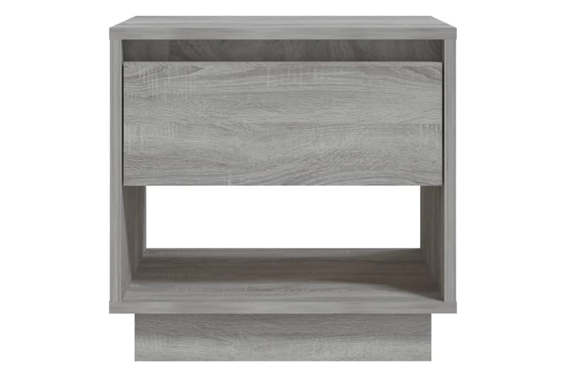 sengeborde 2 stk. 45x34x44 cm spånplade grå sonoma-eg - Grå - Sengebord