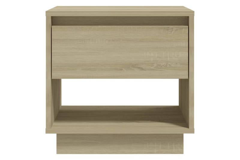 sengeborde 2 stk. 45x34x44 cm spånplade sonoma-eg - Beige - Sengebord