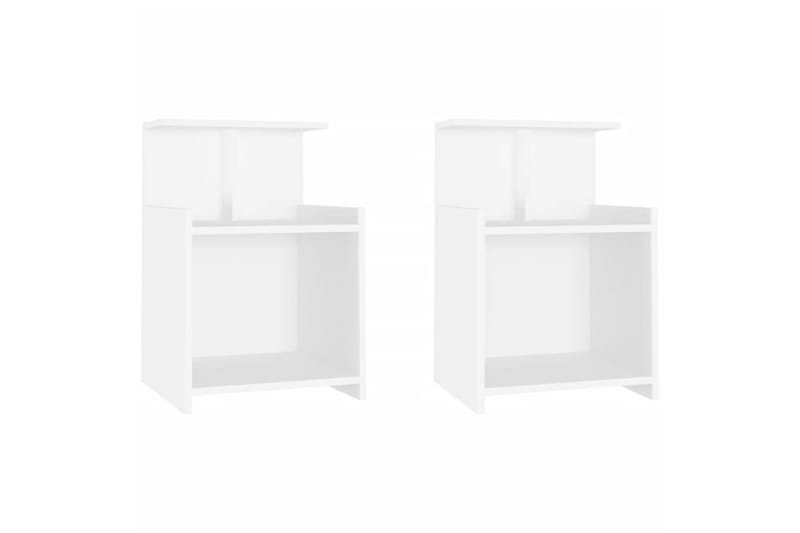 sengeborde 2 stk. spånplade 40x35x60 cm hvid - Hvid - Møbler - Borde - Aflastningsbord - Sengebord