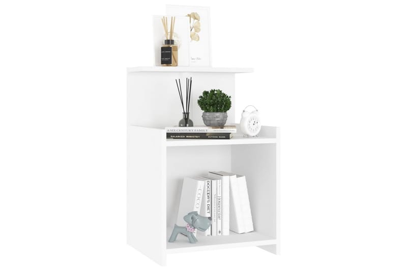 sengeborde 2 stk. spånplade 40x35x60 cm hvid - Hvid - Møbler - Borde - Aflastningsbord - Sengebord
