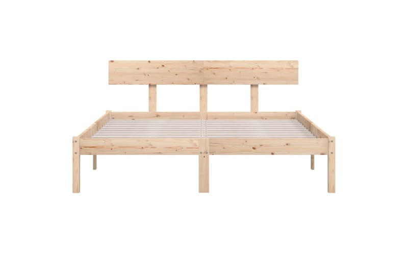 sengeramme 150x200 cm UK King massivt fyrretræ - Brun - Sengebord