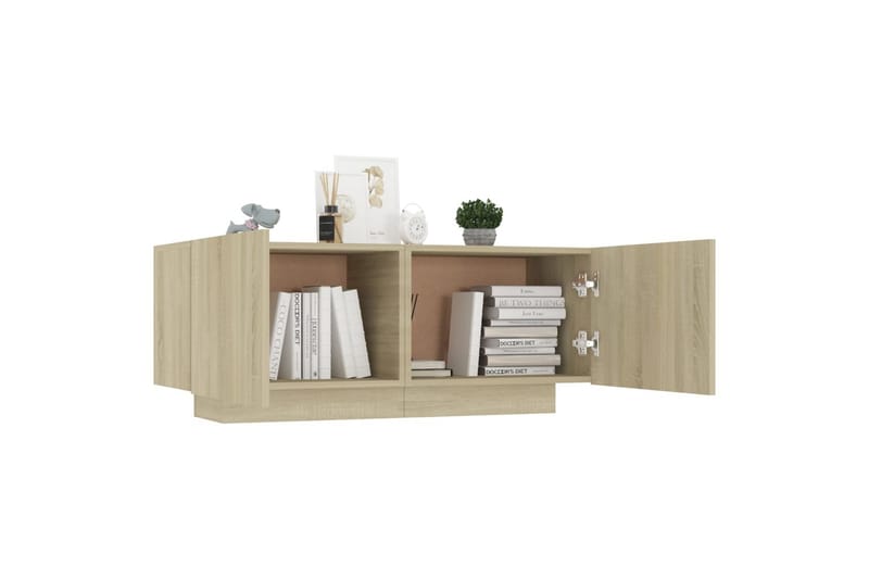 sengeskab 100x35x40 cm spånplade sonoma-eg - Brun - Sengebord