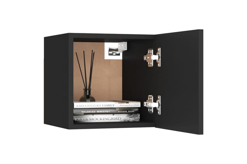 sengeskab 30,5x30x30 cm spånplade sort - Sort - Møbler - Borde - Aflastningsbord - Sengebord