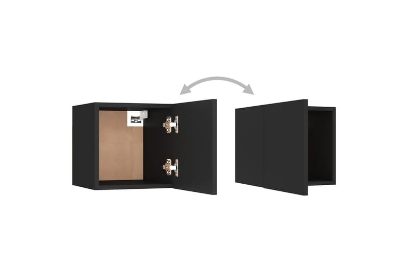 sengeskab 30,5x30x30 cm spånplade sort - Sort - Møbler - Borde - Aflastningsbord - Sengebord