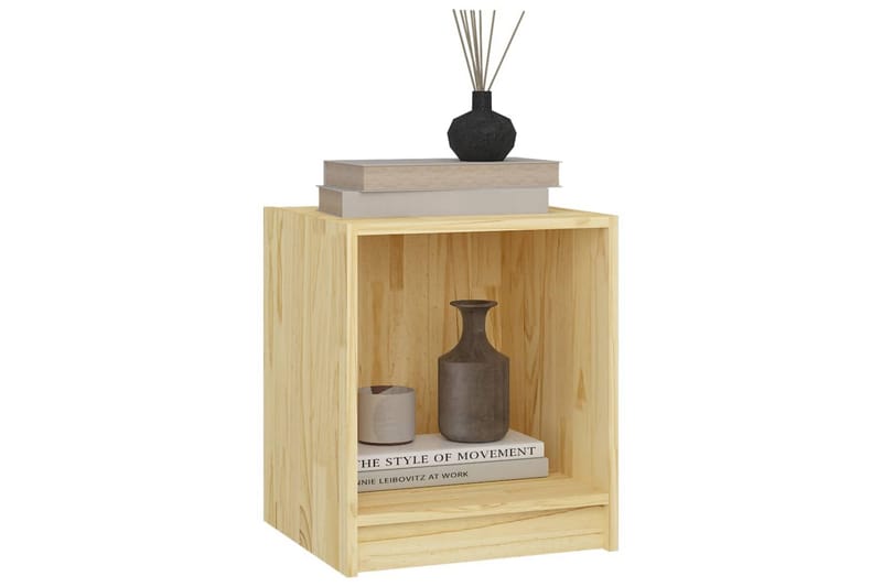 sengeskab 35,5x33,5x41,5 cm massivt fyrretræ - Brun - Møbler - Borde - Aflastningsbord - Sengebord