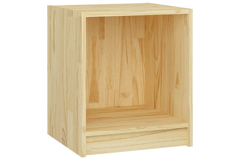 sengeskab 35,5x33,5x41,5 cm massivt fyrretræ - Brun - Møbler - Borde - Aflastningsbord - Sengebord