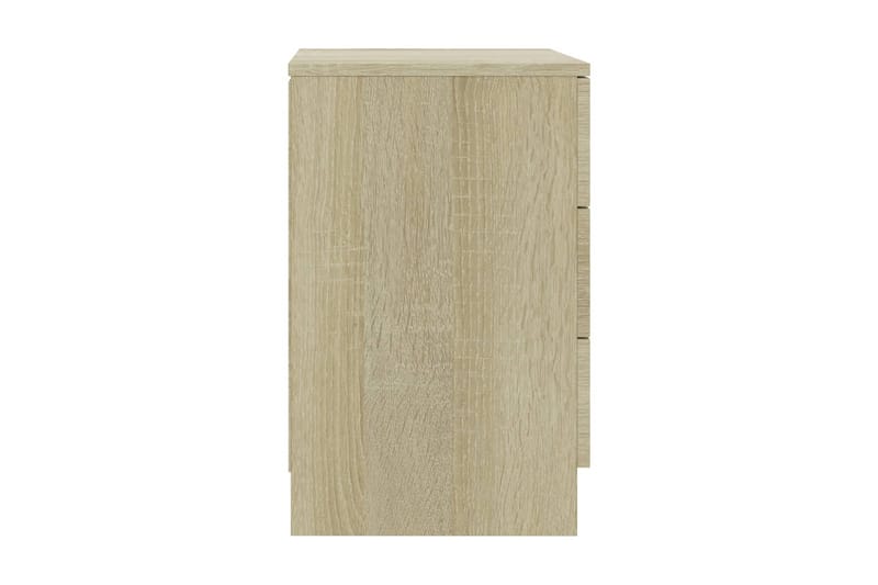 Sengeskab 38 x 35 x 65 cm spånplade sonoma-eg - Brun - Sengebord