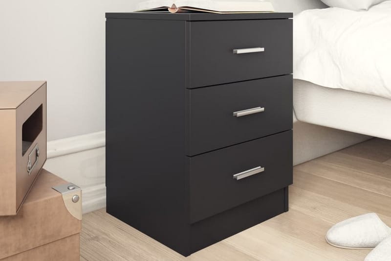 Sengeskab 38 x 35 x 65 cm spånplade sort - Sort - Møbler - Borde - Aflastningsbord - Sengebord
