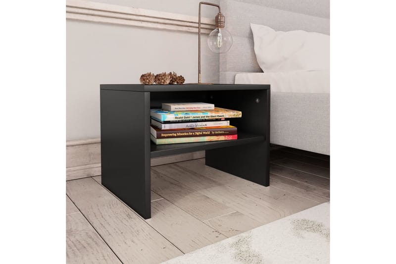Sengeskab 40 X 30 X 30 Cm Spånplade Sort - Sort - Møbler - Borde - Aflastningsbord - Sengebord
