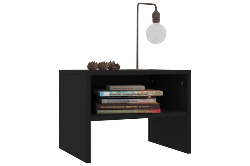 Sengeskab 40 X 30 X 30 Cm Spånplade Sort - Sort - Møbler - Borde - Aflastningsbord - Sengebord