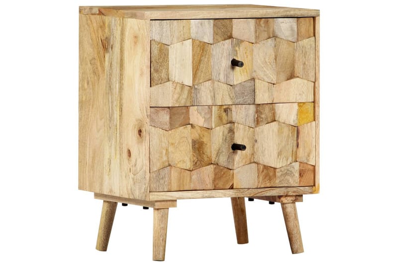 Sengeskab 40 X 30 X 50 Cm Massivt Mangotræ - Brun - Møbler - Borde - Aflastningsbord - Sengebord