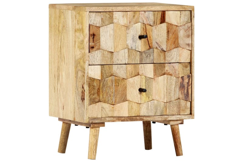 Sengeskab 40 X 30 X 50 Cm Massivt Mangotræ - Brun - Møbler - Borde - Aflastningsbord - Sengebord