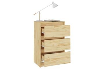 sengeskab 40x29,5x64 cm massivt fyrretræ - Brun - Møbler - Borde - Aflastningsbord - Sengebord