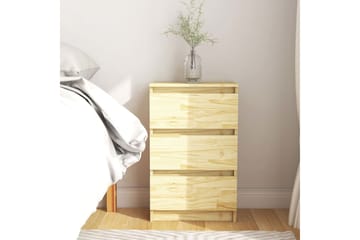 sengeskab 40x29,5x64 cm massivt fyrretræ - Brun - Møbler - Borde - Aflastningsbord - Sengebord