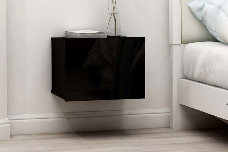 Sengeskab 40x30x30 cm Spånplade Sort - Sort - Møbler - Borde - Aflastningsbord - Sengebord