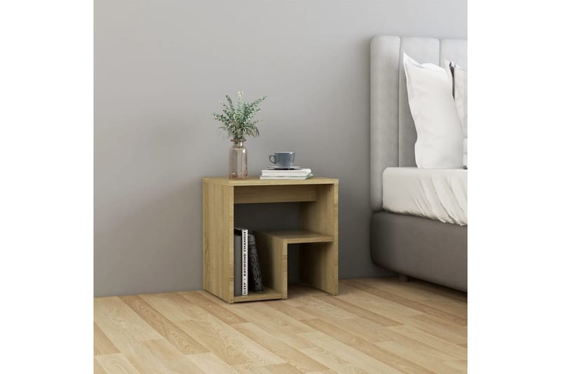 sengeskab 40x30x40 cm spånplade sonoma-eg - Brun - Møbler - Borde - Aflastningsbord - Sengebord