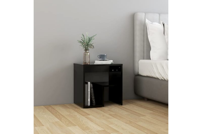 sengeskab 40x30x40 cm spånplade sort - Sort - Møbler - Borde - Aflastningsbord - Sengebord