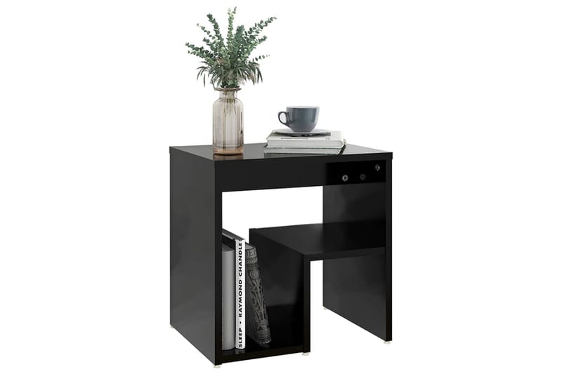 sengeskab 40x30x40 cm spånplade sort - Sort - Møbler - Borde - Aflastningsbord - Sengebord