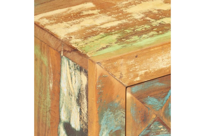 Sengeskab 40x30x50 cm massivt genbrugstræ - Flerfarvet - Møbler - Borde - Aflastningsbord - Sengebord