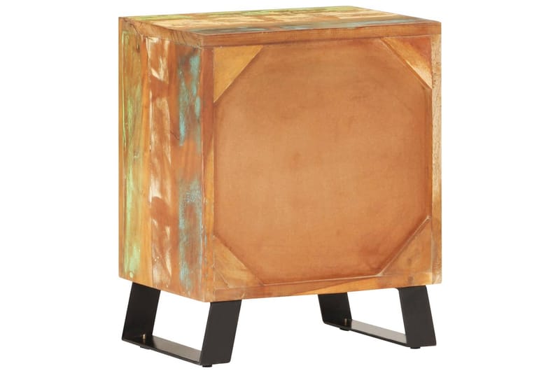 Sengeskab 40x30x50 cm massivt genbrugstræ - Flerfarvet - Møbler - Borde - Aflastningsbord - Sengebord