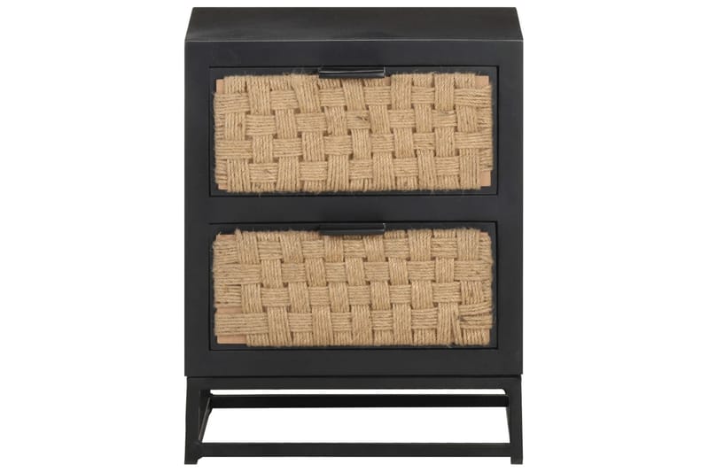 sengeskab 40x30x50 cm massivt mangotræ - Sort - Møbler - Borde - Aflastningsbord - Sengebord