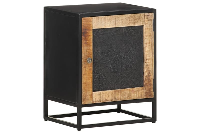 Sengeskab 40x30x50 cm ru mangotræ - Sort - Møbler - Borde - Aflastningsbord - Sengebord