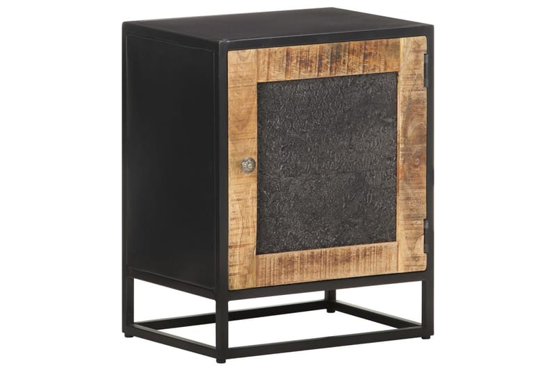 Sengeskab 40x30x50 cm ru mangotræ - Sort - Møbler - Borde - Aflastningsbord - Sengebord
