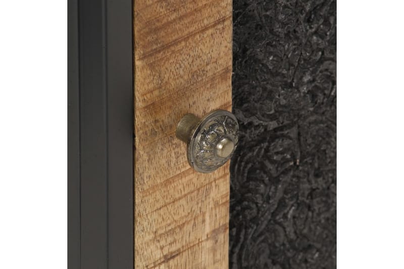 Sengeskab 40x30x50 cm ru mangotræ - Sort - Møbler - Borde - Aflastningsbord - Sengebord