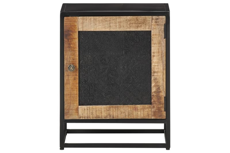 Sengeskab 40x30x50 cm ru mangotræ - Sort - Møbler - Borde - Aflastningsbord - Sengebord