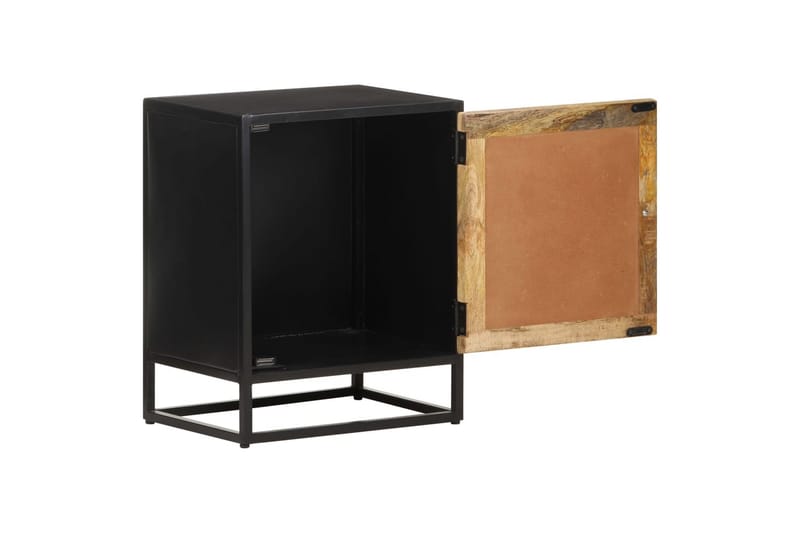 Sengeskab 40x30x50 cm ru mangotræ - Sort - Møbler - Borde - Aflastningsbord - Sengebord
