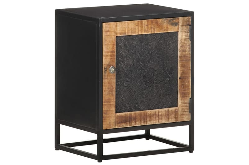 Sengeskab 40x30x50 cm ru mangotræ - Sort - Møbler - Borde - Aflastningsbord - Sengebord