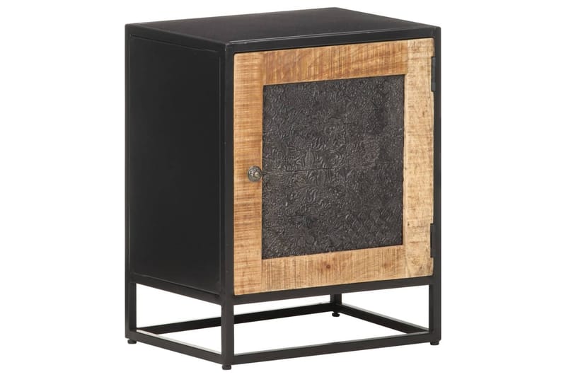 Sengeskab 40x30x50 cm ru mangotræ - Sort - Møbler - Borde - Aflastningsbord - Sengebord