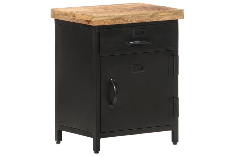 Sengeskab 40X30X52 cm Ru Mangotræ - Sort - Møbler - Borde - Aflastningsbord - Sengebord