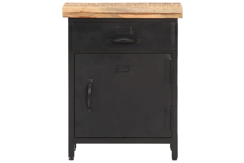 Sengeskab 40X30X52 cm Ru Mangotræ - Sort - Møbler - Borde - Aflastningsbord - Sengebord
