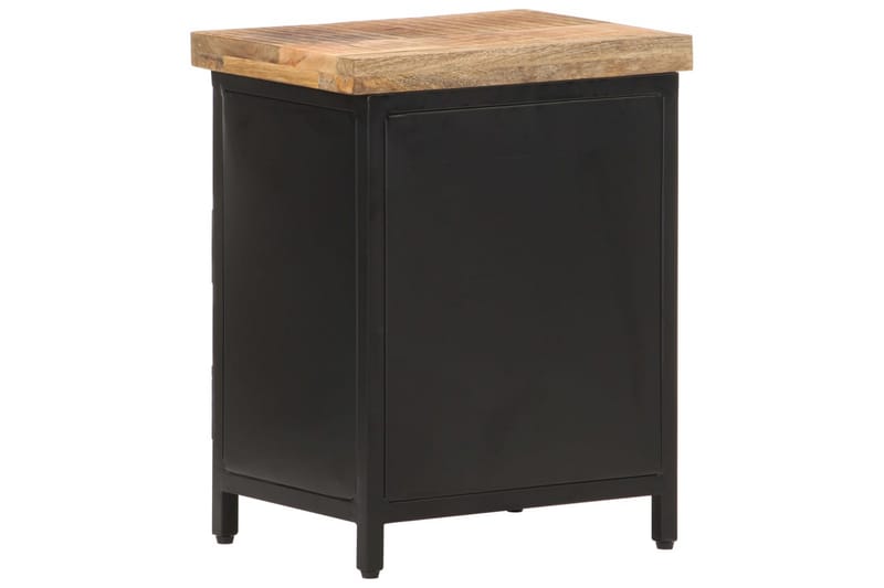 Sengeskab 40X30X52 cm Ru Mangotræ - Sort - Møbler - Borde - Aflastningsbord - Sengebord
